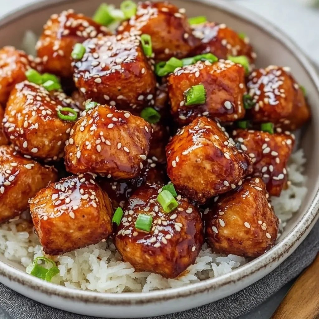 Crispy Honey Garlic Salmon Bites