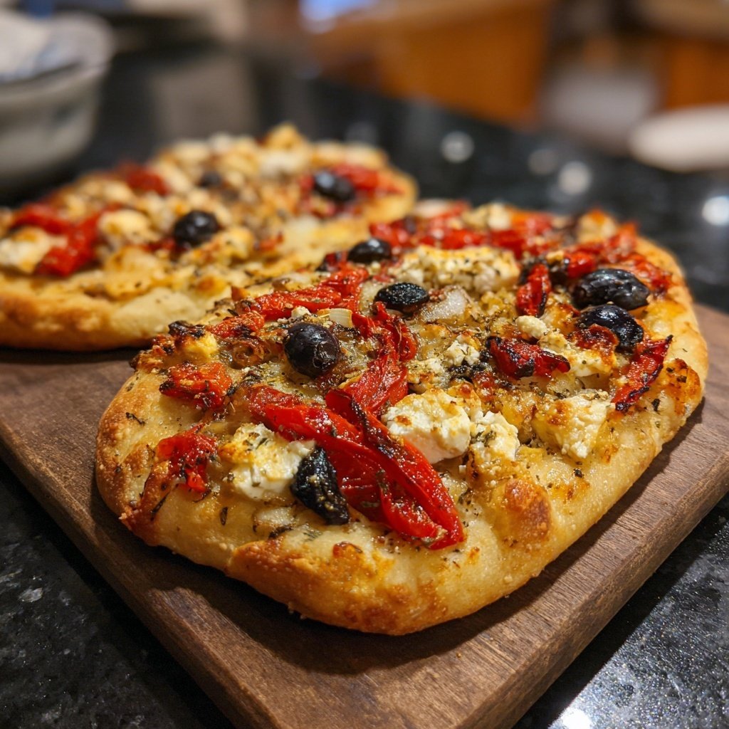 Baked Mediterranean Veggie Flatbread