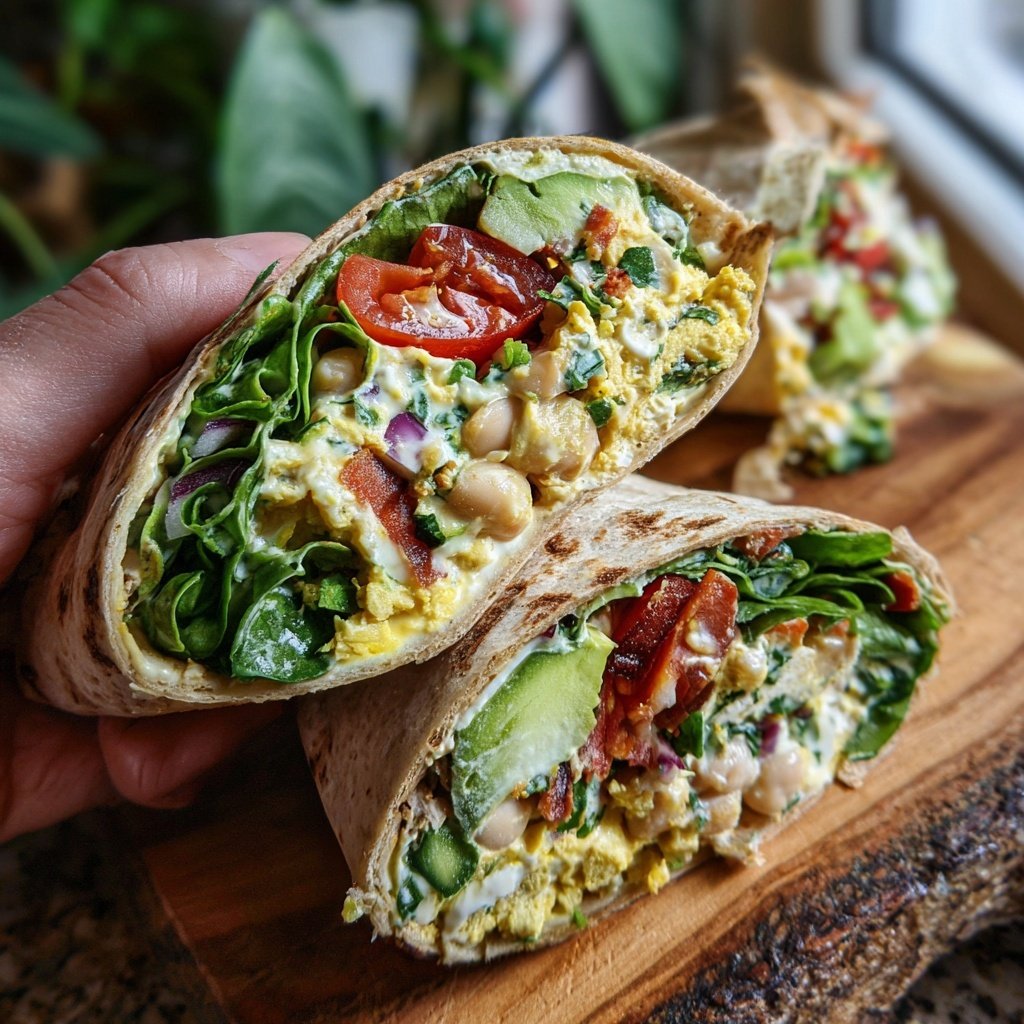 Healthy Lunch Lemon White Bean Wrap
