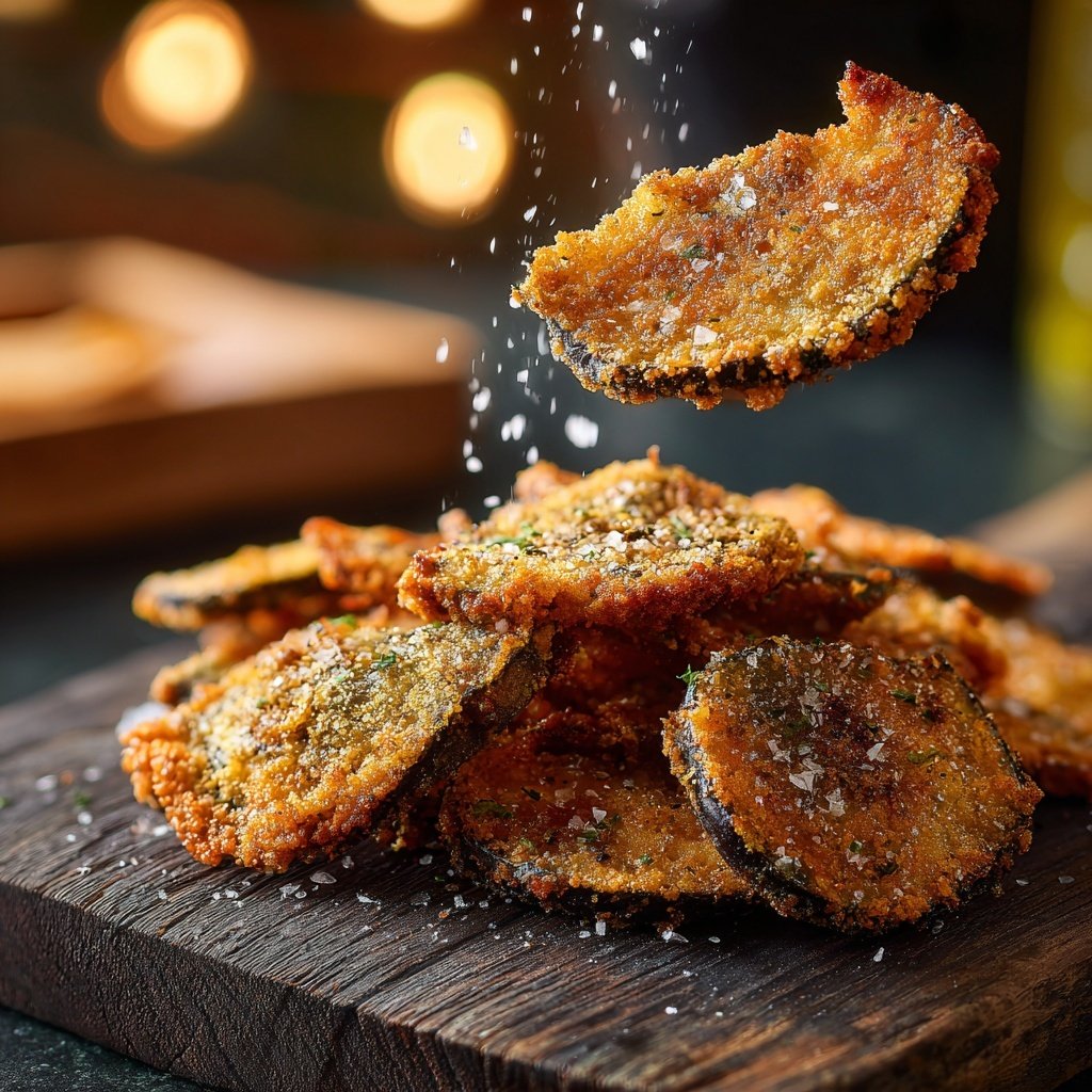 Crispy Eggplant Garlic Chips