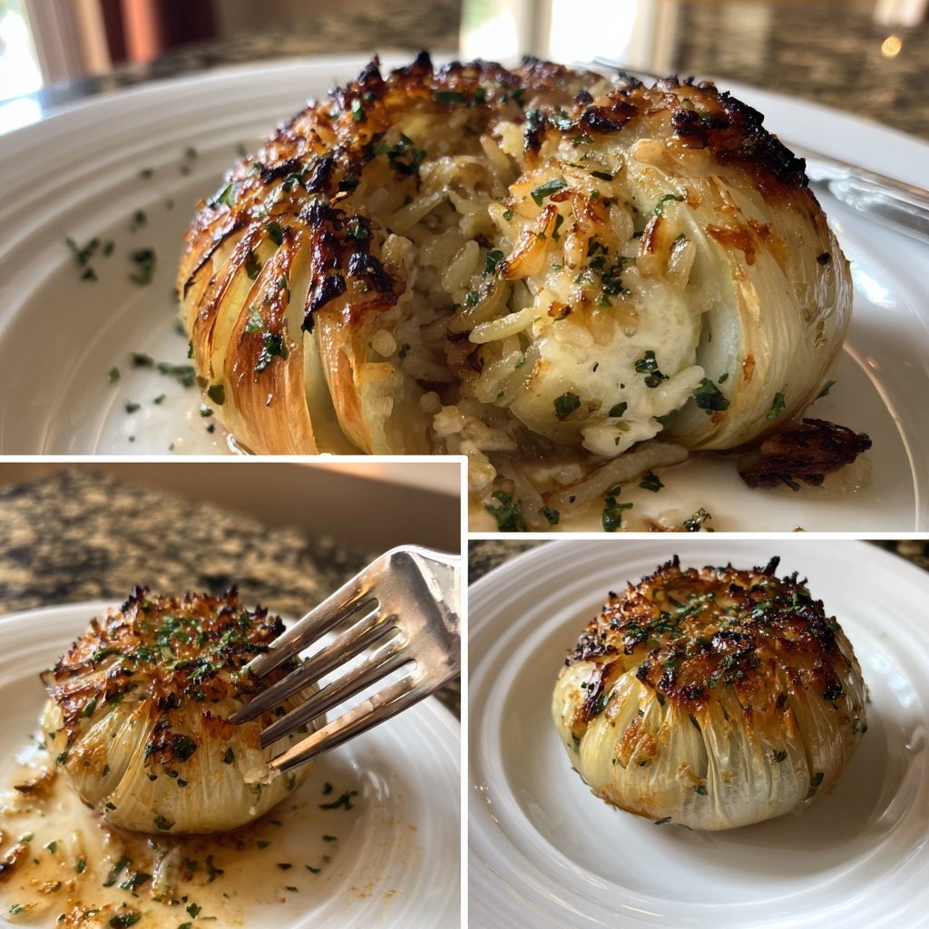 Greek Stuffed Onions