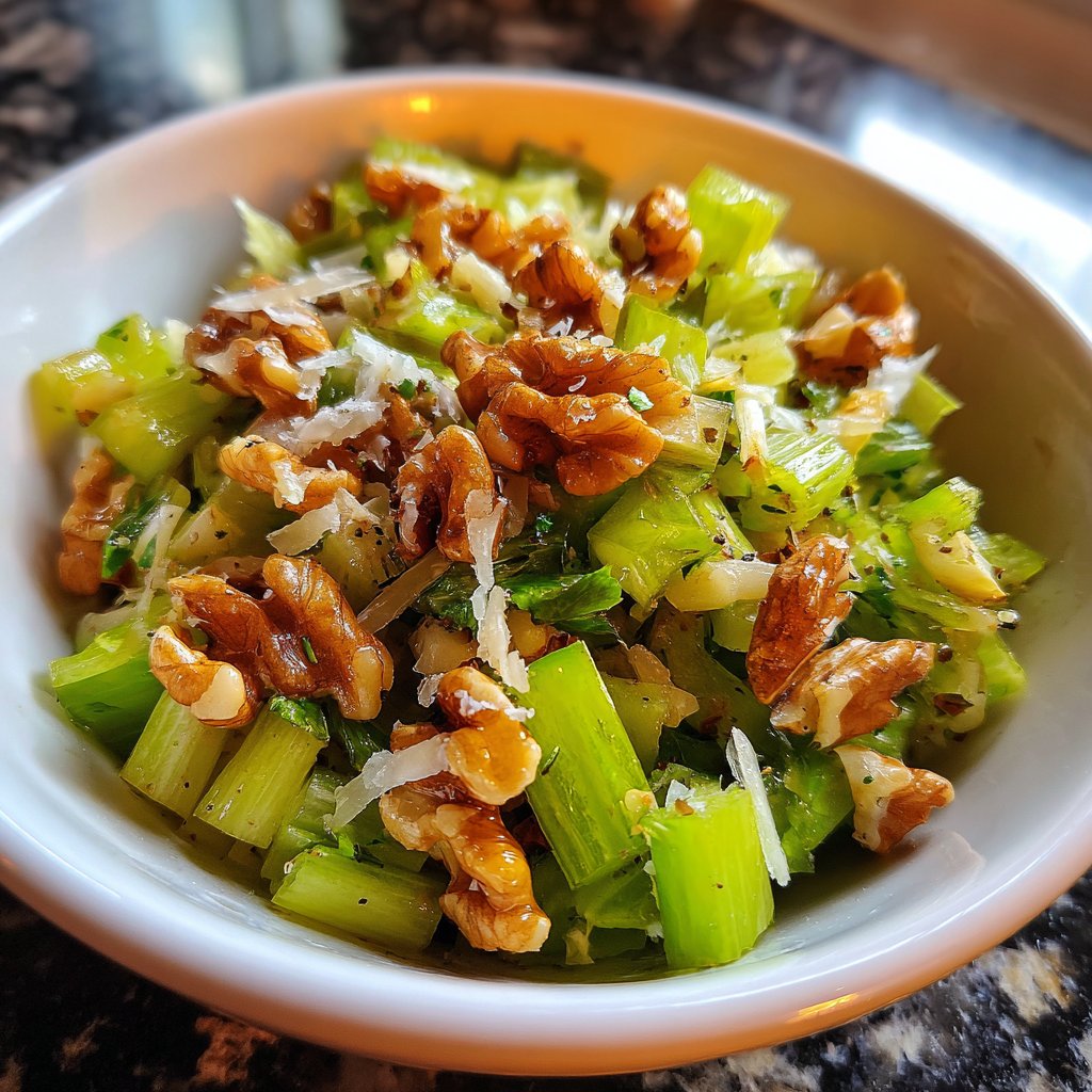 Celery Salad With Walnuts And Parmesan