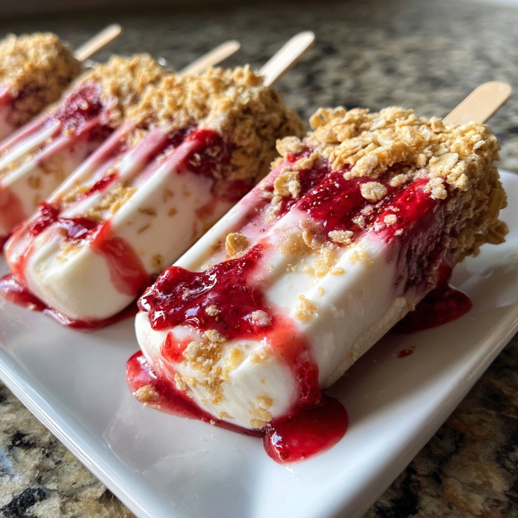 Strawberry Yogurt Breakfast Pops