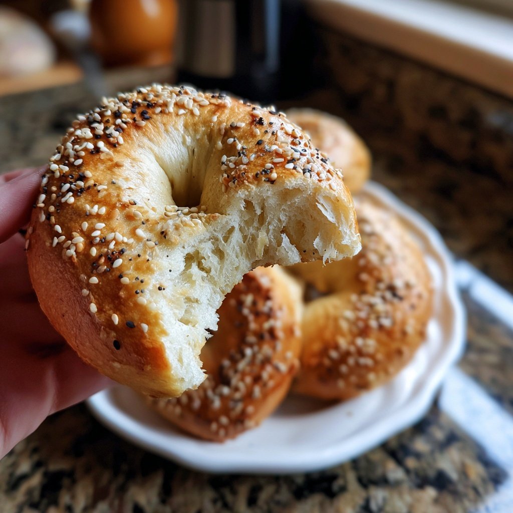 Soft Yogurt Bagels In The Oven