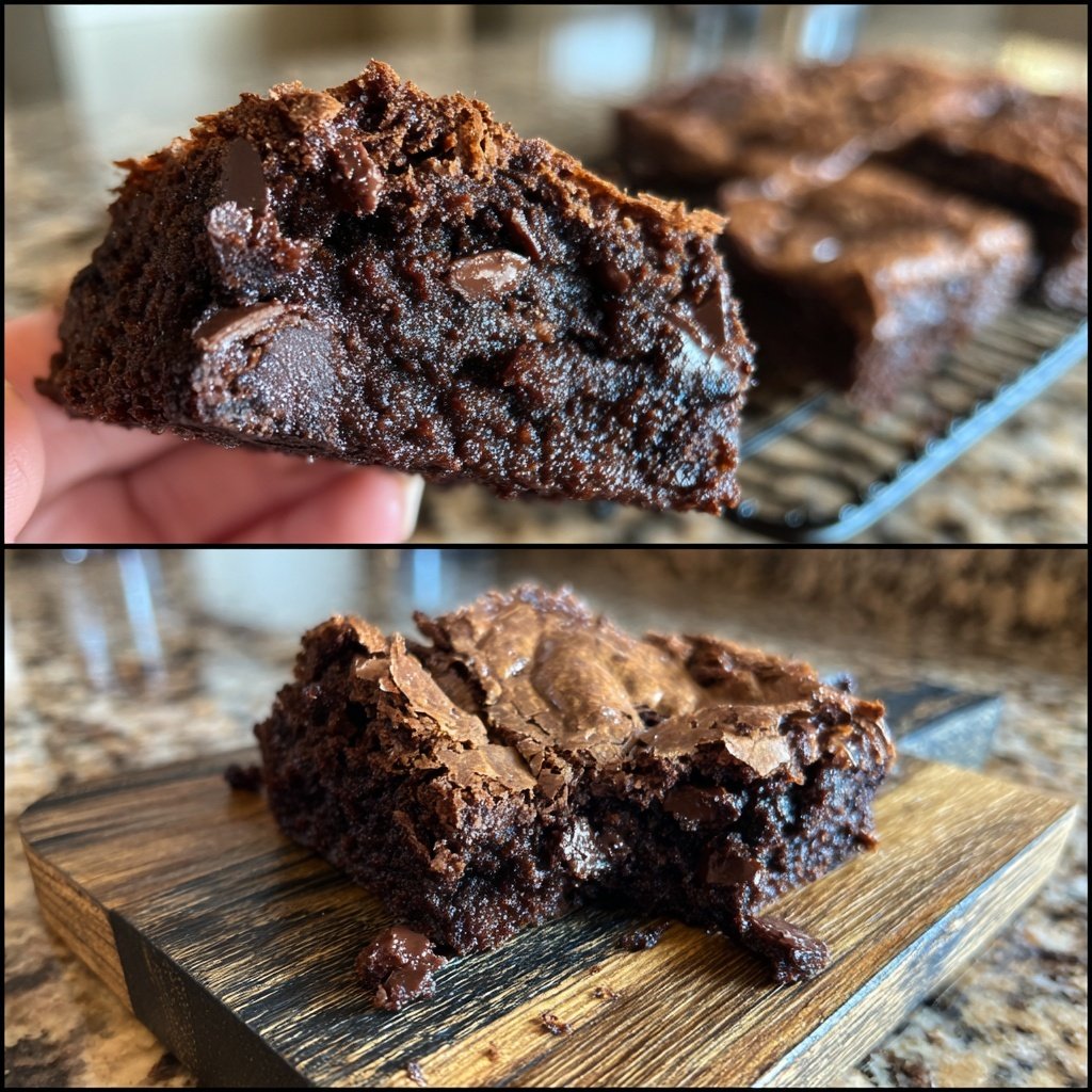 Sourdough Discard Brownies Crackly Top