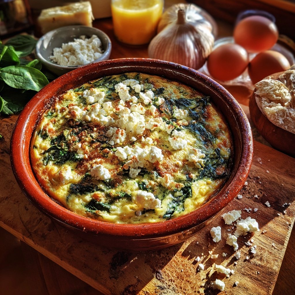 Spinach And Feta Egg Bake