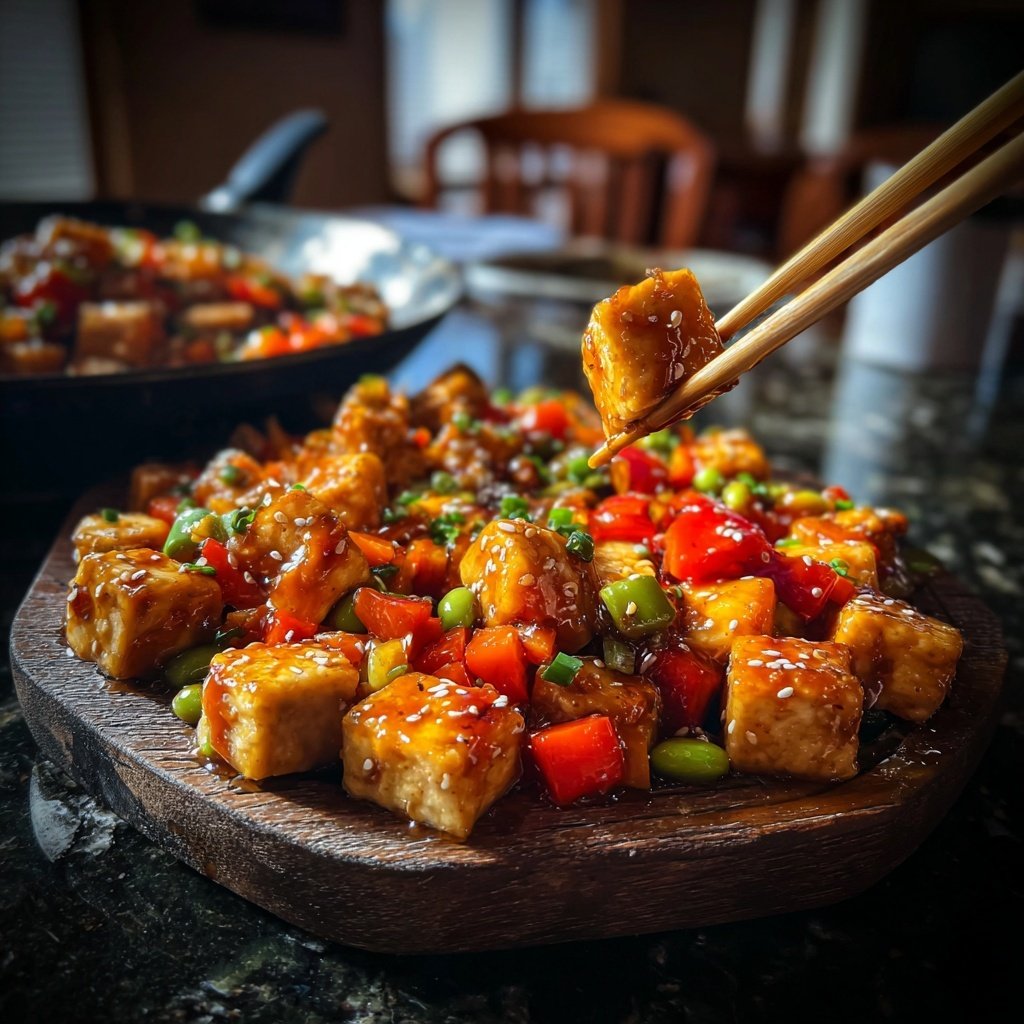 Honey Garlic Tofu Stir Fry