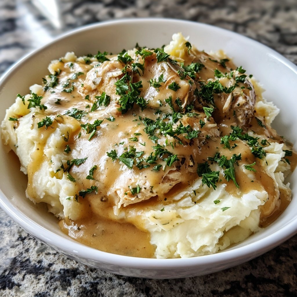 Comfort Food Creamy Chicken and Mashed Potatoes